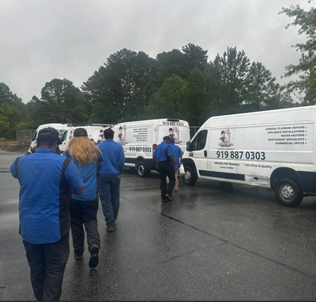 NC Plumbers off to work